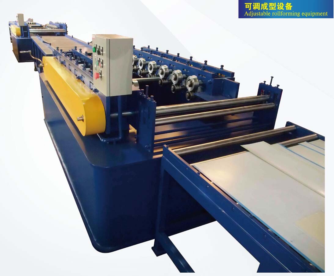 Adjustable roll forming machine