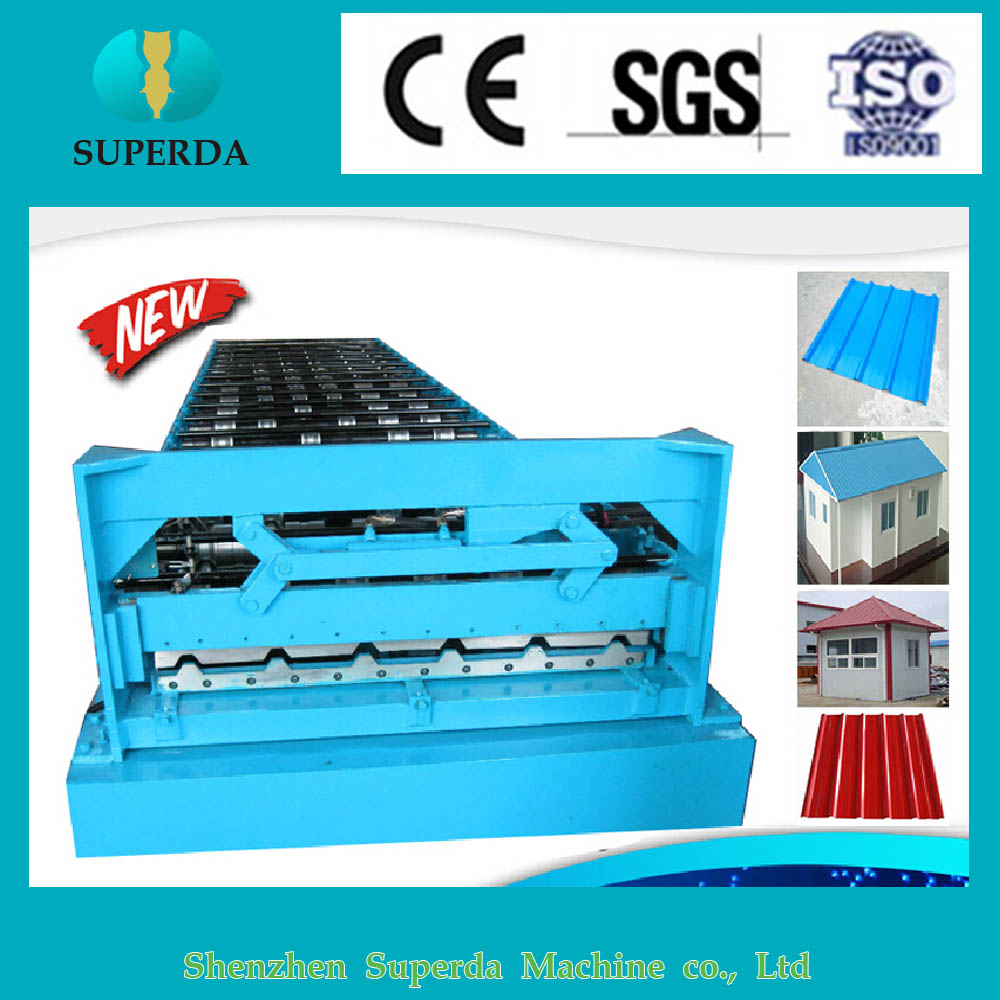 Roofing sheet roll forming machine