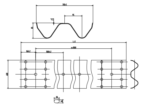 Highway guard roll former design drawing