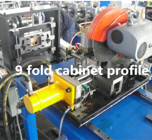 Electric cabinet 9 fold profiles roll forming machine