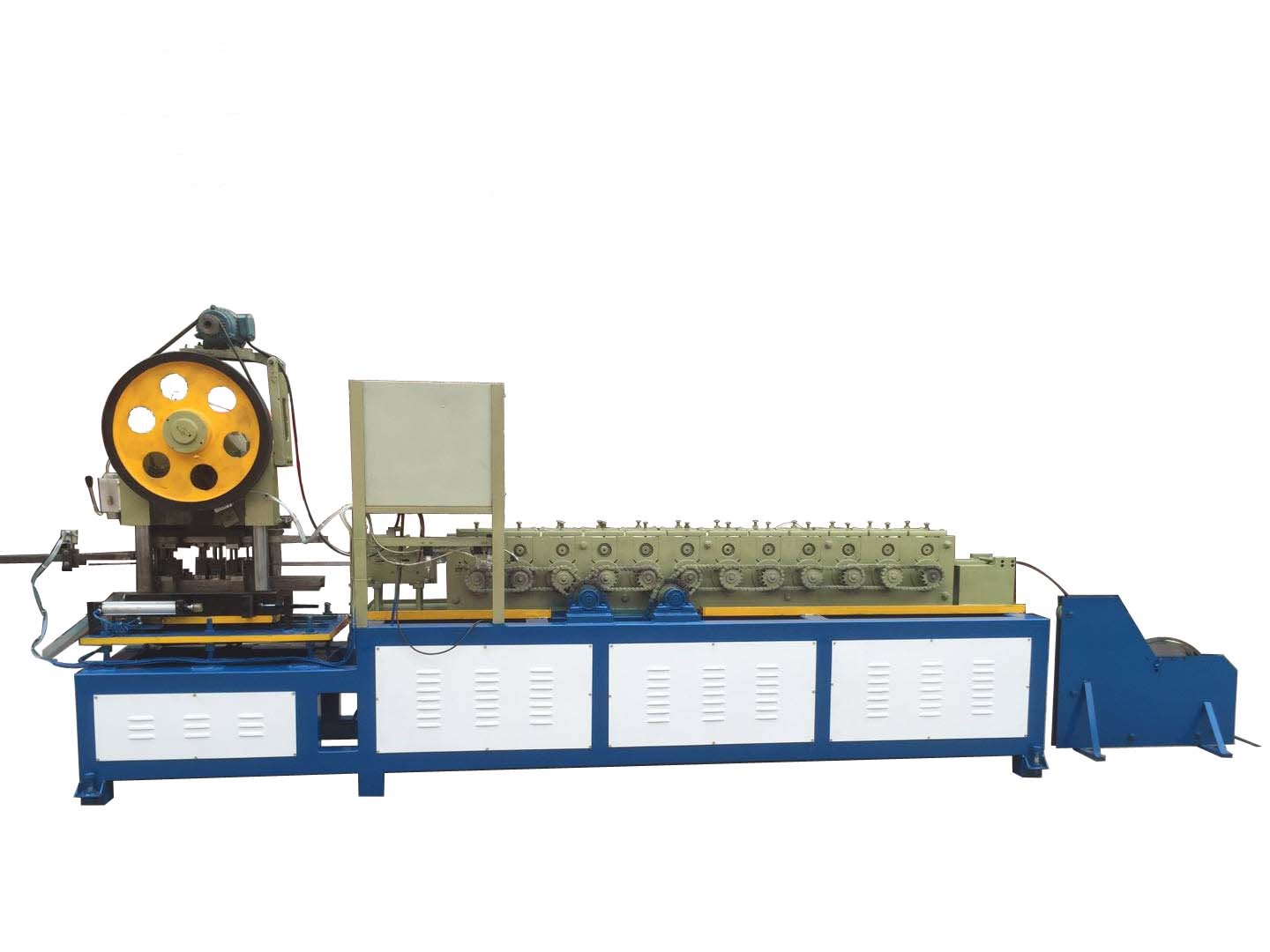 Roll forming machine for heavy duty drawer slides